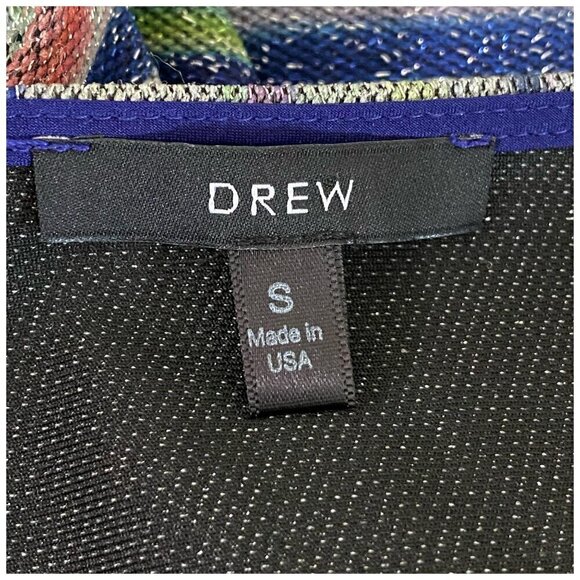 DREW Patsy Wrap Dress NWT $276 Multicolor Striped Metallic Women's Size Small - Picture 5 of 10